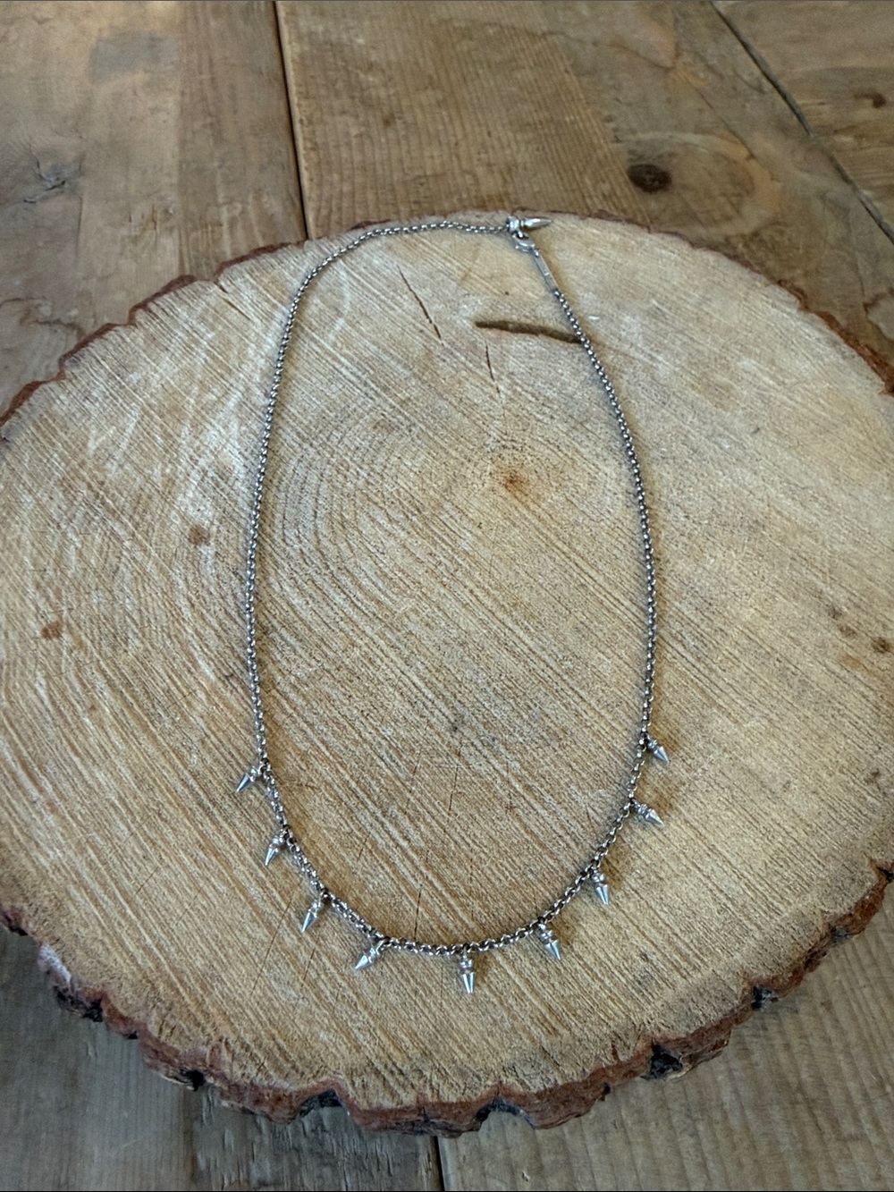 Kendra Scott Silver Spike Charm Necklace - Women Jewelry